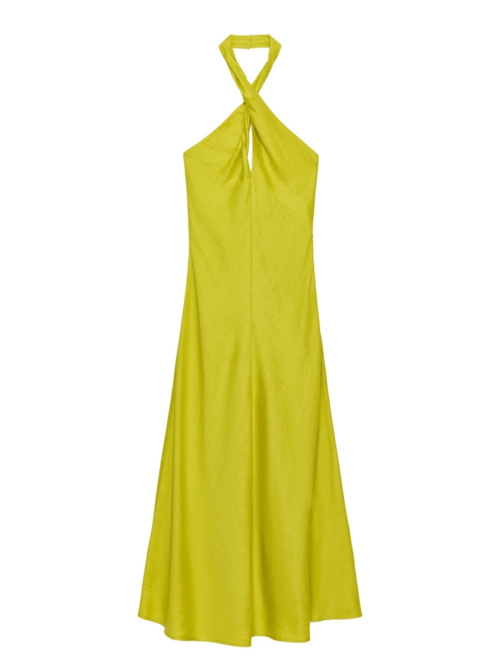 Zara Lime Halter Midi Dress